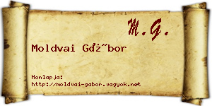Moldvai Gábor névjegykártya